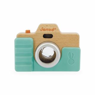 Janod Dětský dřevěný fotoaparát se zvukem a světlem modrý (Dětský dřevěný fotoaparát )
