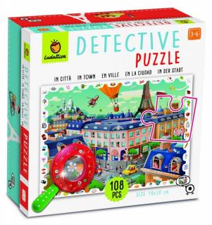 Ludattica detektivní puzzle s lupou Město 108 dílků (Detektivní puzzle s lupou Ludattica Město )