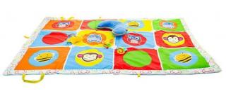 Barevná podložka- hrací deka pro děti od narození, barevná zvířátka, 142x90 cm