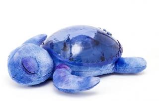 Dětské plyšové zvířátko želva s projektorem podmořského světa, modrá, 27 cm