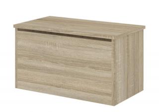 Dřevěný box na hračky a otevíracím horním víkem dub sonoma 70x40x40 cm