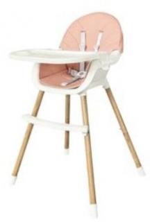Jídelní židlička se stolečkem od 6 měsíců, 2 polohy výšky, růžová