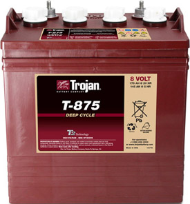 Trakční baterie Trojan T 875 (4/6 GiS 139), 170Ah, 8V