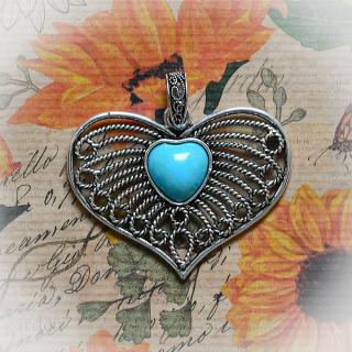 Náhrdelník srdce NS017 (Přívěšek - módní doplněk, šperk)