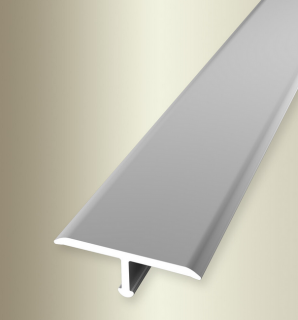 Küberit 293  - Krycí přechodový profil T 28 x 7 mm, lze i tvarovat, 270cm Barva dekoru: stříbro F4, Délka lišty: 270 cm