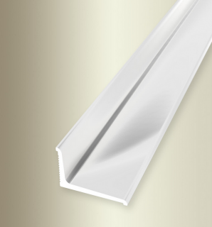 Küberit 369 N/SK, Stěnová ukončovací lišta, 18 x 12 mm, 270cm Barva dekoru: bílá F15 - RAL9016, Délka lišty: 270 cm