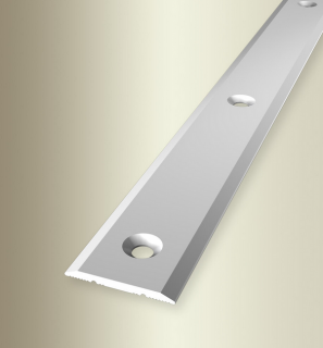 Küberit 442  - Přechodový profil 25 mm, šroubovací, plochý Barva dekoru: stříbro F4, Délka lišty: 300 cm