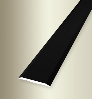 Küberit 442 SK - Přechodový profil 25 mm, plochý - samolepicí Barva dekoru: černá F16 - RAL 9005, Délka lišty: 100 cm