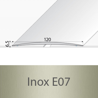 PROFIL Team - Přechodový profil 120 mm, oblý - samolepící Barva dekoru: inox E07, Délka lišty: 100 cm