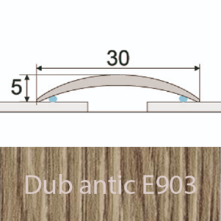 PROFIL Team - Přechodový profil 30 mm, oblý - samolepící Barva dekoru: dub antik E903, Délka lišty: 270 cm