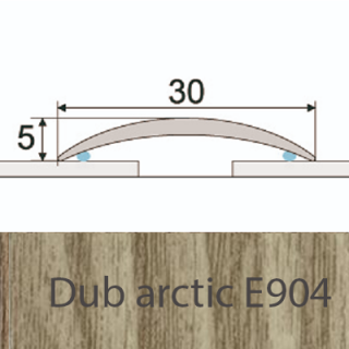 PROFIL Team - Přechodový profil 30 mm, oblý - samolepící Barva dekoru: dub arctic E904, Délka lišty: 270 cm