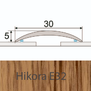 PROFIL Team - Přechodový profil 30 mm, oblý - samolepící Barva dekoru: hikora E32, Délka lišty: 270 cm