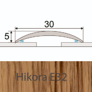 PROFIL Team - Přechodový profil 30 mm, oblý - samolepící Barva dekoru: hikora E32, Délka lišty: 93 cm