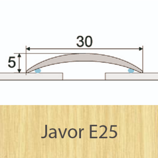 PROFIL Team - Přechodový profil 30 mm, oblý - samolepící Barva dekoru: javor E25, Délka lišty: 93 cm