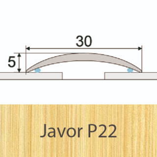 PROFIL Team - Přechodový profil 30 mm, oblý - samolepící Barva dekoru: javor P22, Délka lišty: 100 cm