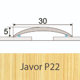 PROFIL Team - Přechodový profil 30 mm, oblý - samolepící Barva dekoru: javor P22, Délka lišty: 270 cm