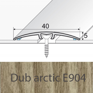 PROFIL Team - Přechodový profil 40 mm, oblý - narážecí Barva dekoru: dub arctic E904, Délka lišty: 270 cm