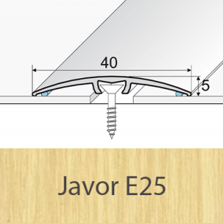 PROFIL Team - Přechodový profil 40 mm, oblý - narážecí Barva dekoru: javor E25, Délka lišty: 270 cm