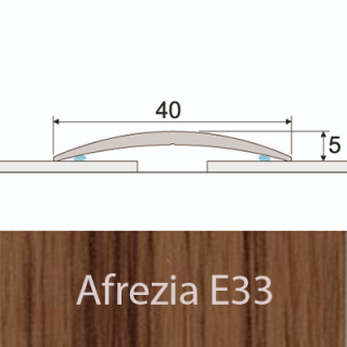 PROFIL Team - Přechodový profil  40 mm, oblý - samolepící Barva dekoru: afrezia E33, Délka lišty: 270 cm