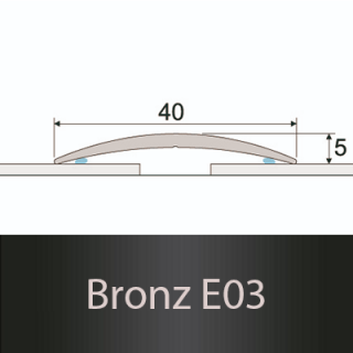 PROFIL Team - Přechodový profil  40 mm, oblý - samolepící Barva dekoru: bronz E03, Délka lišty: 270 cm