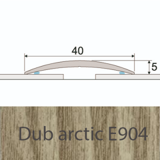 PROFIL Team - Přechodový profil  40 mm, oblý - samolepící Barva dekoru: dub arctic E904, Délka lišty: 270 cm