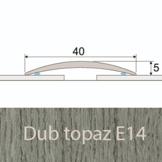 PROFIL Team - Přechodový profil  40 mm, oblý - samolepící Barva dekoru: dub topaz E14, Délka lišty: 270 cm