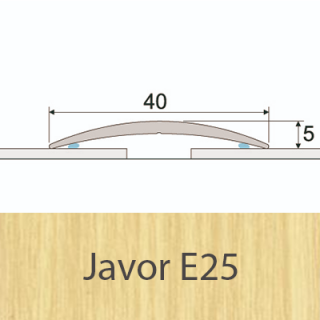 PROFIL Team - Přechodový profil  40 mm, oblý - samolepící Barva dekoru: javor E25, Délka lišty: 270 cm