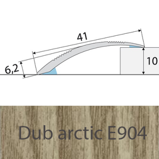 PROFIL Team - Přechodový profil  41 mm, oblý - samolepící Barva dekoru: dub arctic E904, Délka lišty: 270 cm