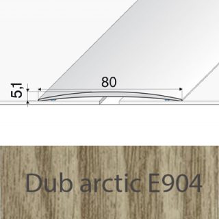 PROFIL Team - Přechodový profil 80 mm, oblý - samolepící Barva dekoru: dub arctic E904, Délka lišty: 270 cm