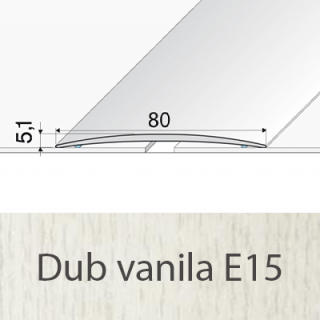 PROFIL Team - Přechodový profil 80 mm, oblý - samolepící Barva dekoru: dub vanila E15, Délka lišty: 100 cm
