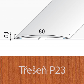 PROFIL Team - Přechodový profil 80 mm, oblý - samolepící Barva dekoru: třešeň P23, Délka lišty: 270 cm
