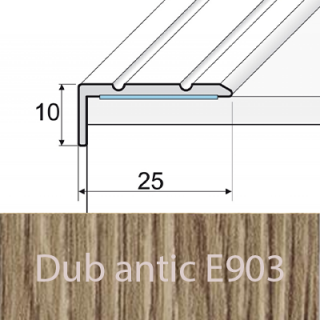 PROFIL Team - Schodová hrana 25 x 10 mm, samolepící Barva dekoru: dub antik E903, Délka lišty: 120 cm