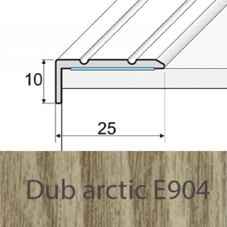 PROFIL Team - Schodová hrana 25 x 10 mm, samolepící Barva dekoru: dub arctic E904, Délka lišty: 120 cm