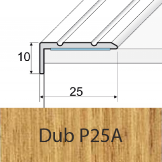 PROFIL Team - Schodová hrana 25 x 10 mm, samolepící Barva dekoru: dub P25A, Délka lišty: 270 cm