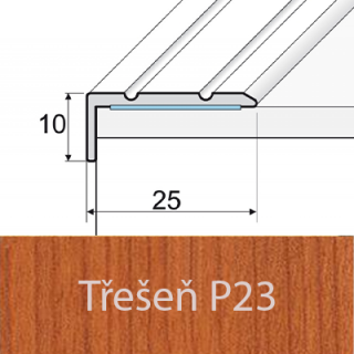 PROFIL Team - Schodová hrana 25 x 10 mm, samolepící Barva dekoru: třešeň P23, Délka lišty: 120 cm