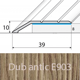 PROFIL Team - Ukončovací nájezd 8 mm, samolepící Barva dekoru: dub antik E903, Délka lišty: 270 cm