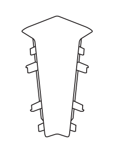 PVC komponent k liště ASPRO Q65 | jilm F6 V barvě lišty: Komponent vnitřní, kout  (balení  2 ks)