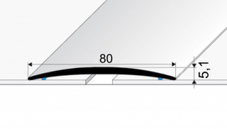 Vzorek tvaru | Přechodový profil 80 mm, oblý
