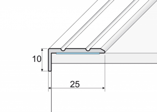 Vzorek tvaru | Schodová hrana 25 x 10 mm