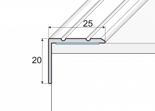 Vzorek tvaru | Schodová hrana 25 x 20 mm