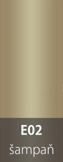 VZOREK ZDARMA | barvy přechodových a schodových lišt Barva dekoru: šampaň E02