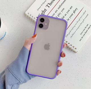 Silikonový TPU čirý kryt Ranipobo pro iPhone XS Max Barva: Fialová