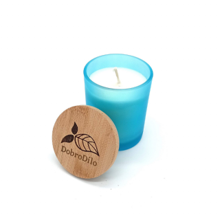 přírodní sojová svíčka skořice - modrá