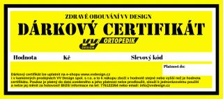 Dárkový poukaz certifikát (poukaz) Částka: 2000 Kč