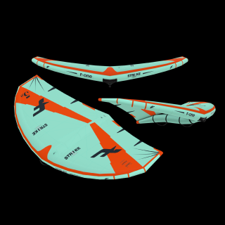 F-one STRIKE v3 2023 barva: MINT/ FLAME-v3, velikost: 2.5 M²