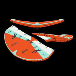 F-one SWING v3 2023 barva: FLAME / MINT-v3, velikost: 4 m²