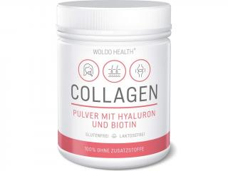 WoldoHealth Kolagen prášek s kyselinou hyaluronovou a biotinem (500 g)