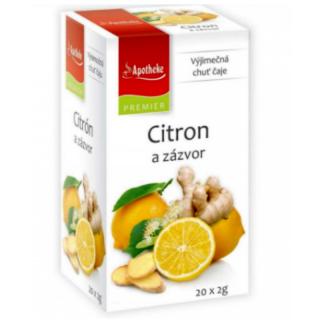 Apotheke PREMIER Citron a zázvor čaj 20x2g