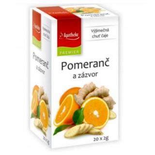 Apotheke PREMIER Pomeranč a zázvor čaj 20x2g