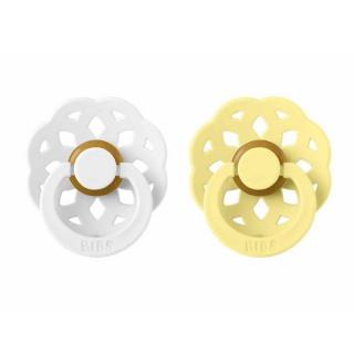 BIBS Boheme dudlíky z přírodního kaučuku 2 ks vel. 1 White / Sunshine